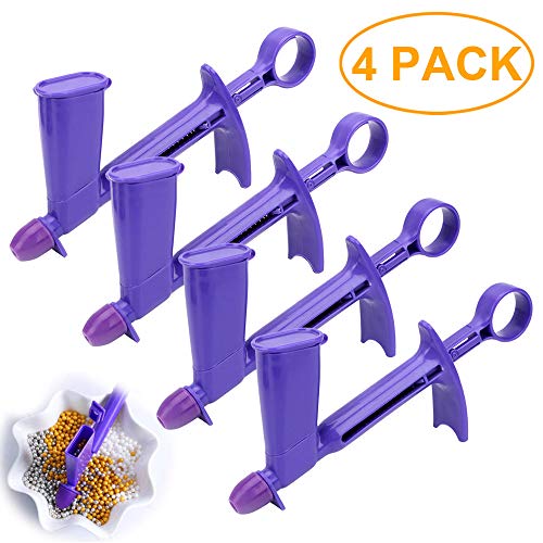 4 Pieces Plastic Pearl Applicator, 2 Sizes Cake Pearl Applicator for Extruder Sugar Craft Cake Decorating Tools,2 Sizes - Thumbnail 6