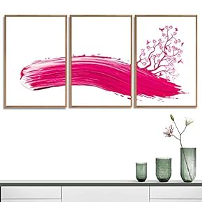 3 Piece Framed Canvas Wall Art for Living Room, Bedroom Abstract Tree Canvas Prints for Home Decoration Ready to Hang - 16"x24"x3 Panels