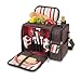 Picnic Time Malibu Insulated Cooler Picnic Tote with Service for 2