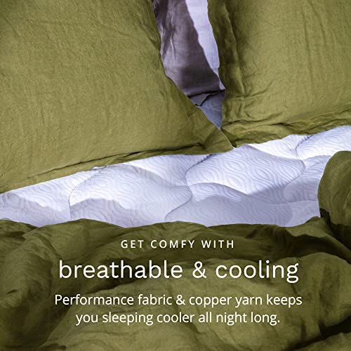 ViscoSoft Copper Mattress Topper Pad Queen Extra Plush Pillowtop 18