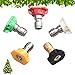 Newcomdigi Pressure Washer Spray Nozzle Tips Multiple Degrees Fit for Power Washer 1/4 Quick Connection Design 2.5 GPM (5 Pack)