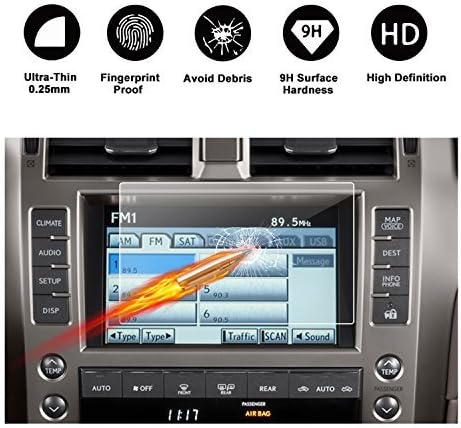 2014 2015 2016 2017 2018 Lexus GX 460 8" Display Touch Screen Car Display Navigation Screen Protector, R RUIYA HD Clear Tempered Glass Car in-Dash Screen Protective Film