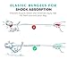 Dog Leash Bungee Double Handle,Shock Absorbing Reflective Elastic Bungee Lead Soft Double Padded 2 Handles for Traffic Safety Control Training, Perfect for Medium to Large Dogs