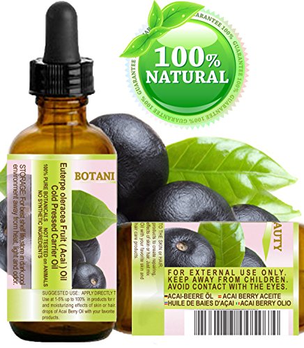 ACAI BERRY OIL. 100% Pure/ Natural Cold Pressed Carrier Oil. 0.5 fl.oz-15 ml. For Skin, Hair, Lip and Nail Care.