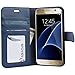 Galaxy S7 Case, Abacus24-7® Samsung Galaxy S7 Wallet Case, Leather Flip Cover and Stand for Samsung S7 Phone, Blue
