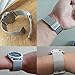 20mm Luxury Mesh Watch Bands 0.6 Interlock Safety Clasp Solid Stainless Steel Milanese Watch Strap Replacement Silver Tone LeapTop