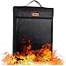 Fireproof Document Bag, JOZZ Waterproof File Bag Safe Storage Bag Fire Resistant Envelope Pouch for Money,Passport and Valuables (B)