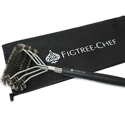 Figtree-Chef Stainless Steel Wire Grill Cleaning Brush - Sturdy And Effective Outdoor BBQ Tool