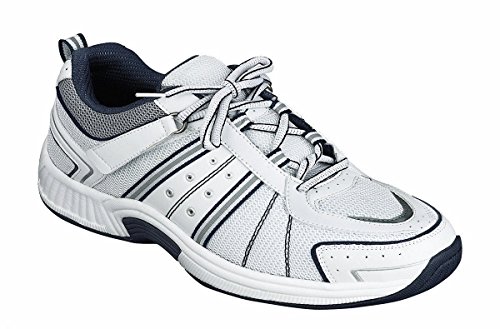 Orthofeet Monterey Bay Comfort Diabetic Wide Arthritis Orthotic Men's Sneakers Velcro White Synthetic 9.5 W US