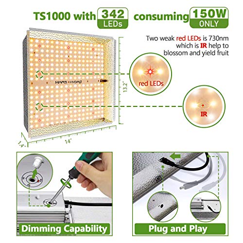 MARS HYDRO TS 1000W Led Grow Light Sunlike Full Spectrum LED Growing...