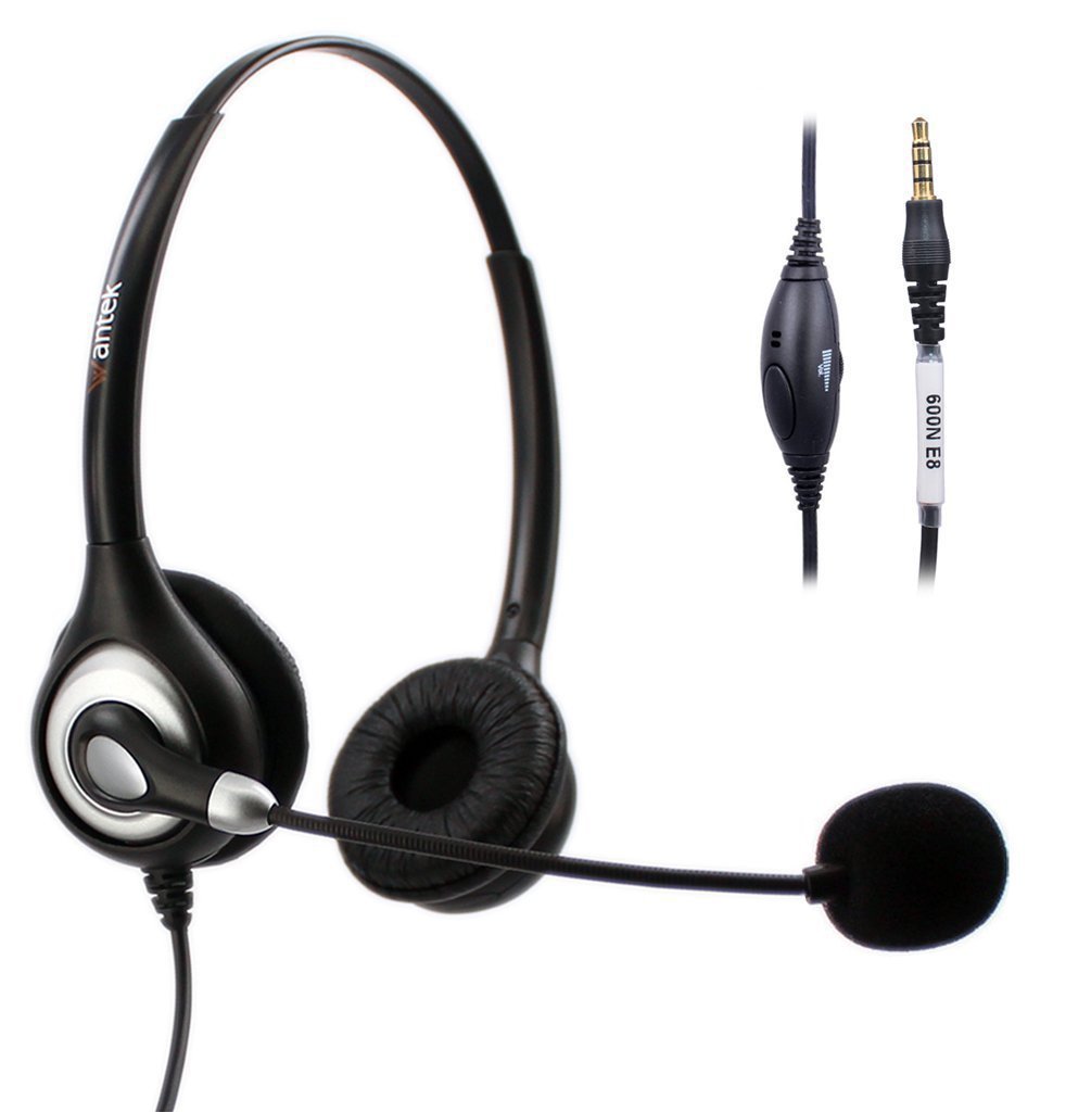 Arama Wantek Headset with Noise Canceling Boom Mic and Adjustab... Free