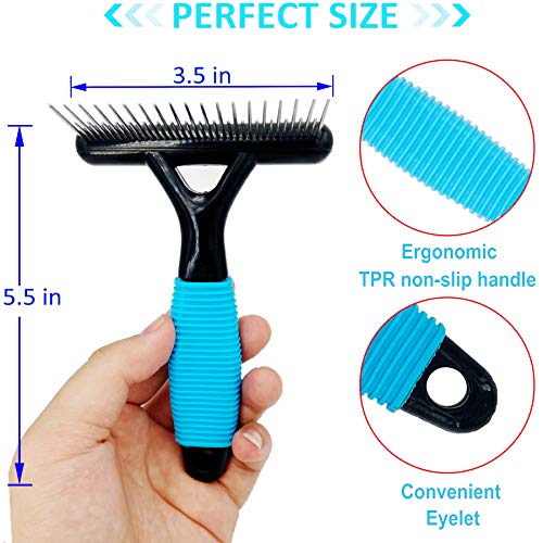 DSKRUI Undercoat Rake for Dogs, Designed for Breeds with Medium to Long