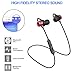 Bluetooth Headphones, GRDE Bluetooth Earbuds Magnetic Wireless Earbuds Stereo in-Ear Earphones Noise Cancelling Running Headset with Mic Compatible for Samsung Note 8 Cell Phones(Red)