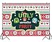 Funnytree Tacky Christmas Sweater Party Backdrop Red and Green Ugly Xmas Patterns Photography Background Winter Kids Elfed Photobooth Decorations Step and Repeat Banner Invitation