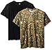 Mossy Oak Men's 2 Pack Assorted Crew Neck T-Shirts, Assorted Black/Break Up Infinity, Large