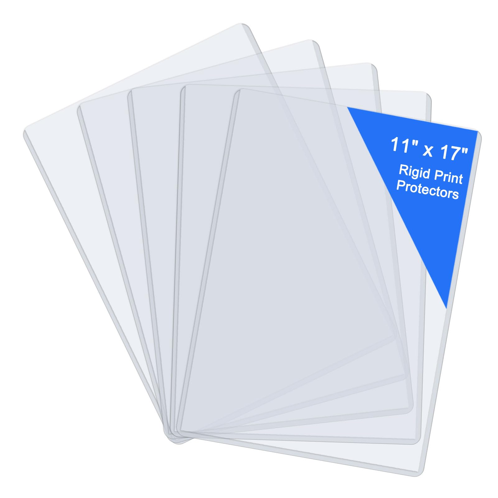 Photo 1 of 11" x 17" Hard Plastic Sheet Protectors, Menu Rigid Print Protectors, Clear Certificate Waterproof Protectors, Paper Sleeves Photo Plastic Sleeves Document Holder, Birth Certificate Protector (5 Pack)