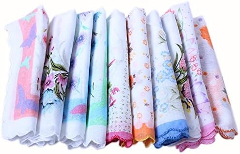 NEW 10 LOT CUTTER LADIES VINTAGE COTTON HANKY FLORAL HANDKERCHIEF HOT