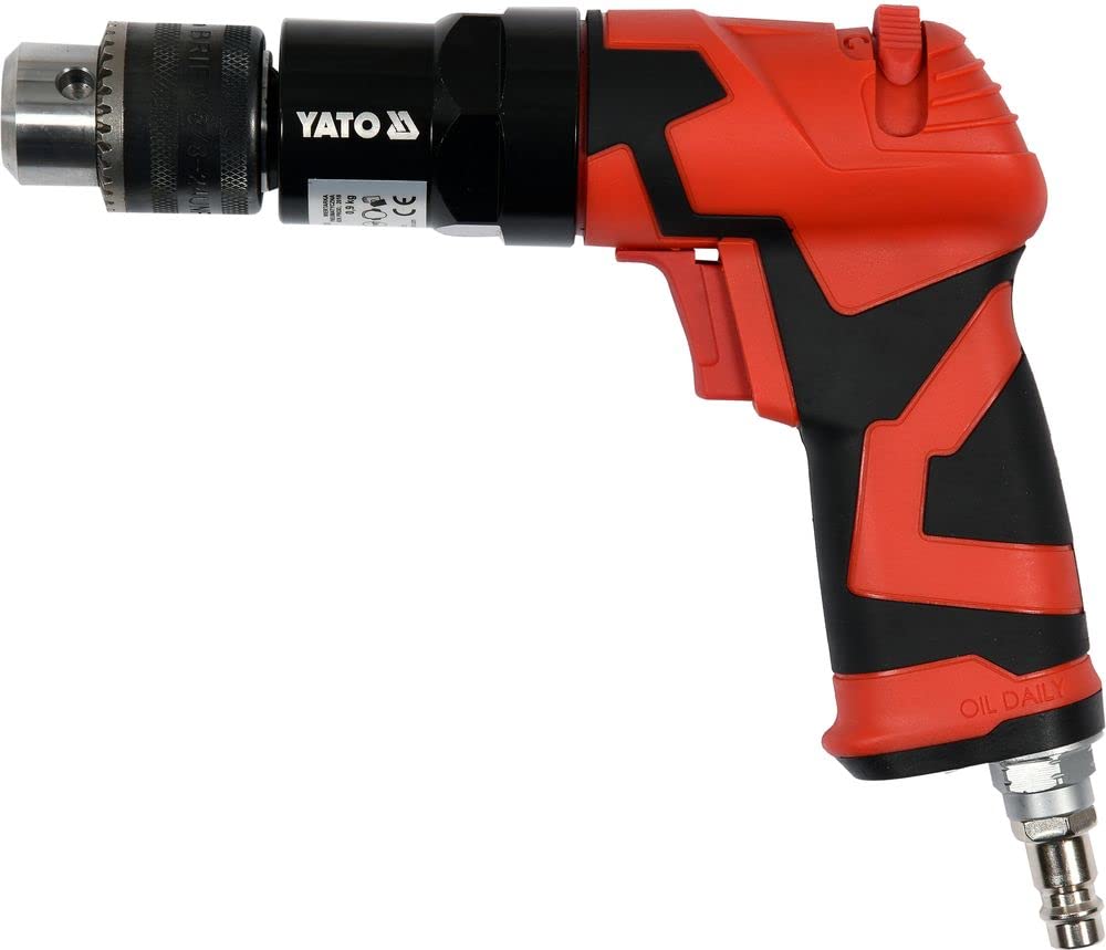 Yato Professional Reversible air Drill, 1/4" Inlet, Ultralight Composite Body (YT-09703)