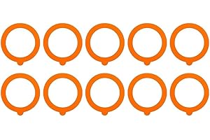 Replacement Pack of 10 Silicone Rubber Sealing Rings for Weck Jars Compatible with Jars with Same Lid Dimensions (105mm*92mm)