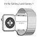 Apple Watch Band, Biaoge Milanese Loop Stainless Steel Wrist Starp Replacement with Aluminum Protective Case for Apple Watch Series 2 Series 1 (42mm Silver)