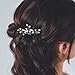 Unicra Bride Wedding Hair Pins Silver Bridal Hair Accessories Pearl Hair Piece for Women and Girls (Pack of 3)
