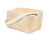 Kikkerland Wicker Lunch Box, Brown