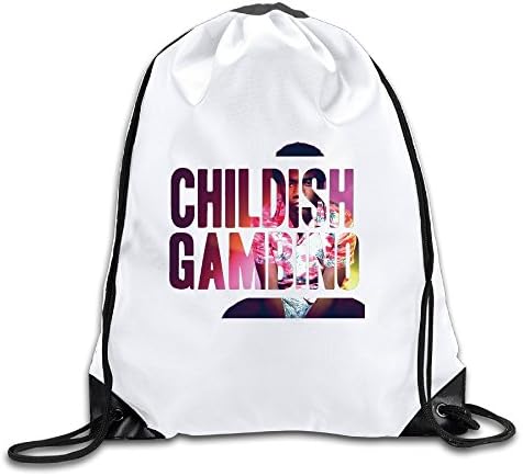Unisex Childish Gambino Because The Internet Design Sports Drawstring Backpack Bag Cool