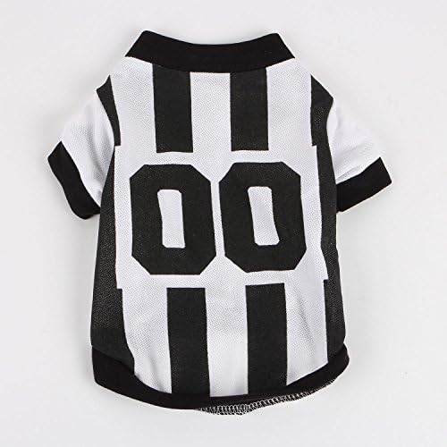 Commoditier(TM) Pet Dog Cat Cute Number 00 Casual Puppy T-Shirt Small Dog Apparel Dress Size XSmall - Black/White Color --- DESIGNED FOR SMALL BREED DOGS by Commoditer