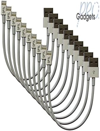GadgetsPRO Lightning to USB Cable for all Apple Lightning devices, Short 0.2m/8in (10-pack)