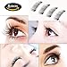 Magnetic False Eyelashes [No Glue] - 3D Handmade Reusable Fiber Lashes Extension - Ultra Soft & Natural Look (8 Pieces) (Black)