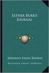 Esther Burr S Journal Jeremiah Eames Rankin