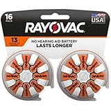 Rayovac Hearing Aid Batteries Size 13 for Advanced Hearing Aid Devices (16 Count)