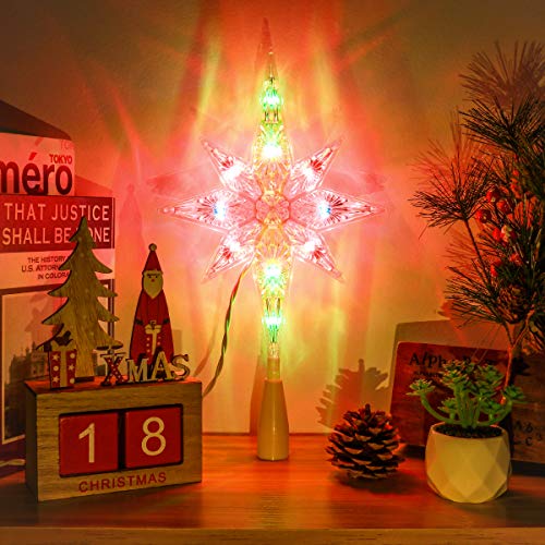Christmas Tree Topper Lighted Star Tree Topper With MultiColor Lights