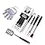 Barbecue Tool Sets with Grill Glove, BBQ Grill Tools Set Stainless Steel Grilling Tool Accessories Grill Spatula, Grill Fork, Grill Tongs, Basting Brush