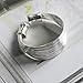Fashion Women Noble Jewelry 925 Silver Ring Set in Many Hoops Open Free Yards