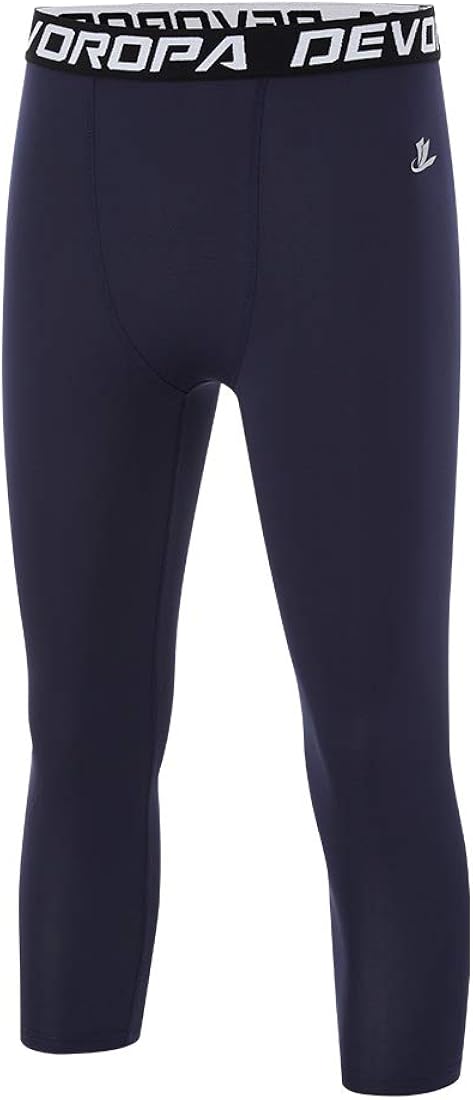 Devoropa Boys Leggings Quick Dry Youth Compression Pants Sports Tights Basketball Base Layer : Clothing