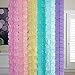 3D Four Leaf Flower Tissue Paper Hanging Streamers for All Party Events, Photo Garland Backdrop, 12-Pack (Rainbow Pastel)