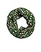D&Y Women's Pointsettia Holiday Print Loop Scarf with Sparkles