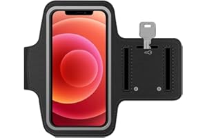 MMOBIEL Sports Armband Compatible with iPhone 17/17 Pro Max/16/16 Pro/15/15 Pro Max/14/14 Pro Max/13/13Pro/13 Pro Max/12/12Pro/12 Pro Max/11-6.8" (Black) Soft Stretch Reflective Adjustable