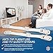 Anti Tip Furniture Kit - Furniture Anchors for Baby Proofing - Earthquake Straps - TV Safety Straps - Easy Install - Enhanced Instructions (4 Pack White) by AMG Home