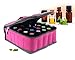 Essential Oils Storage – pureGLO 30 Bottle Essential Oil Carrying Case - Essential Oil Organizer Bag Travel Carrier Holds 5ml, 10ml, 15ml Vials – Holder for Young Living & Doterra Containers (Fuchsia)