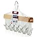 HANGERWORLD Wooden Belt Hanger for Closet with 12 Hook Organizer for Belt, Tie and Scarf