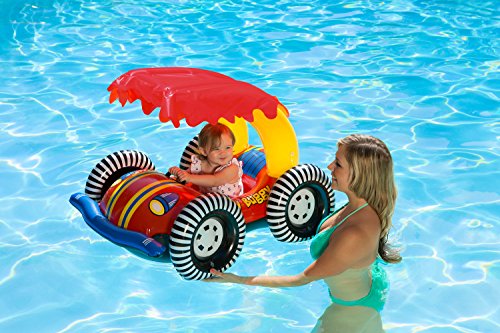 Poolmaster 81549 Learn-to-Swim Baby Buggy Baby Float Rider with Shade Top