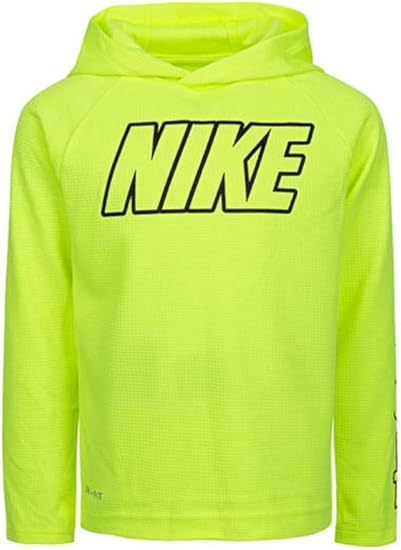 Amazon ナイキ リトルボーイズ サーマルプルオーバーパーカー ネオンボルト 4t トレーナー パーカー 通販
