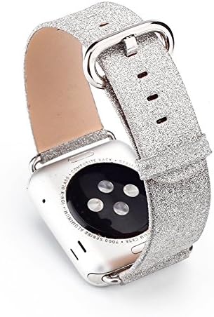 Apple Watch Band Women, MIFFO iWatch Strap Fashion Shiny Bling Glitter Leather Bracelet Wristband Replacment for Apple Watch Series 1 Series 2 Series 3