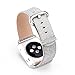 MIFFO Apple Watch Band Leather iWatch Strap Extreme Deluxe Shiny Bling Glitter Leather Bracelet Wristband for Apple Watch Series 1, Series 2, Series 3 (Silver-38mm)