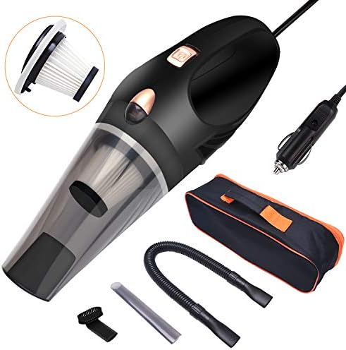 Car Vacuum, AOJOYS 120W Handheld Vacuum for Car DC-12V Portable Wet Dry Car Vacuum Cleaner 5m Long Cord with Carry Bag
