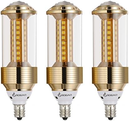 Bogao (3 Pack) E14 LED Corn Bulb,85-265V,15W Warm White LED Corn Lamp, 100-120 Watt Light Bulbs Equivalent,E14 Base,1500 Lumens LED Lights,Non-dimmable (GJZT,3000K)