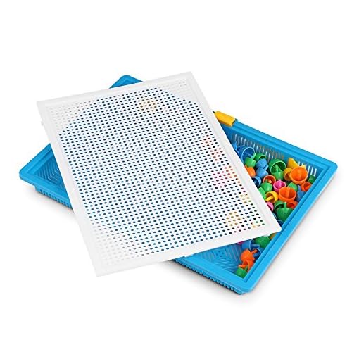 Puzzle Pegboard Sunsbell 296pcs Mushroom Nails Jigsaw Puzzle for Children - Image 6