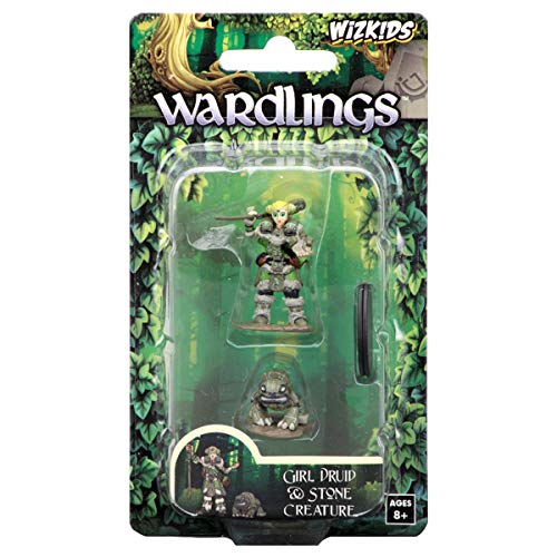 FanHeads Wizkids Wardlings Rpg Figures, Girl Druid and Stone Creature